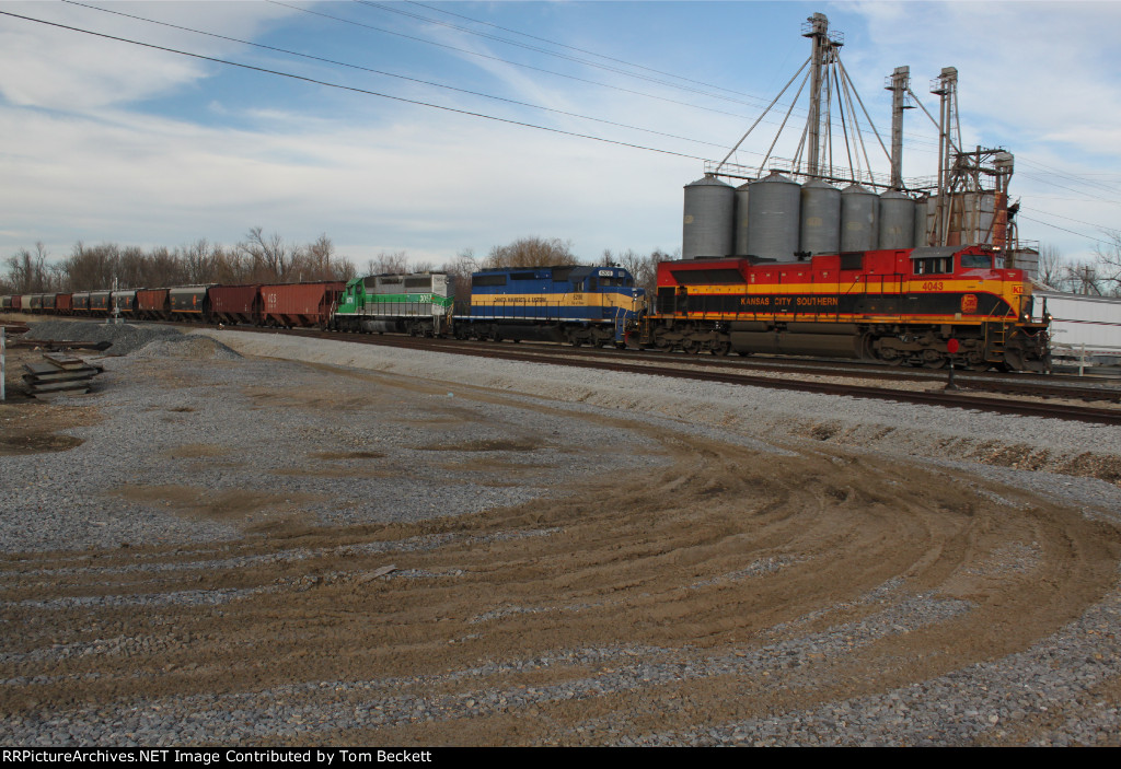 Southbound grain with a mix